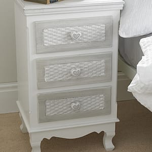 Brittany 3 draw bedside